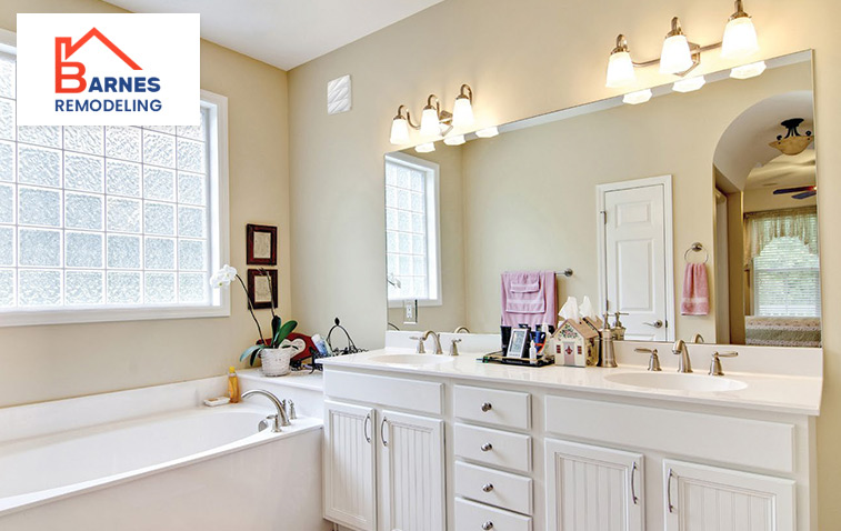 Modern bathroom design featuring sleek fixtures and neutral color palette