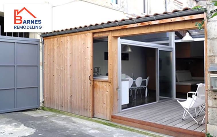 Converted garage ADU with living room